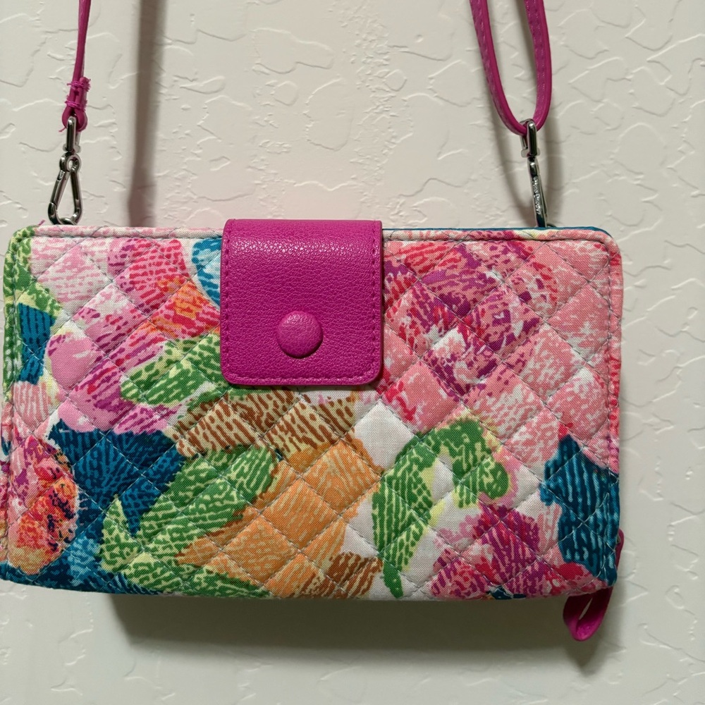 Vera Bradley Multicolor Floral Quilted Wristlet
